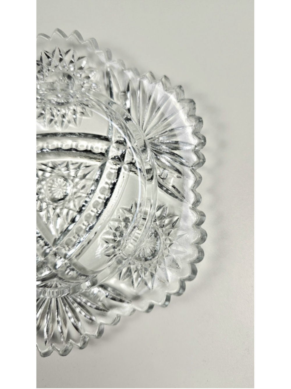 1910 Indiana Glass Oval Star Child Toy Miniature Covered Butter Dish No300 - Picture 9 of 12